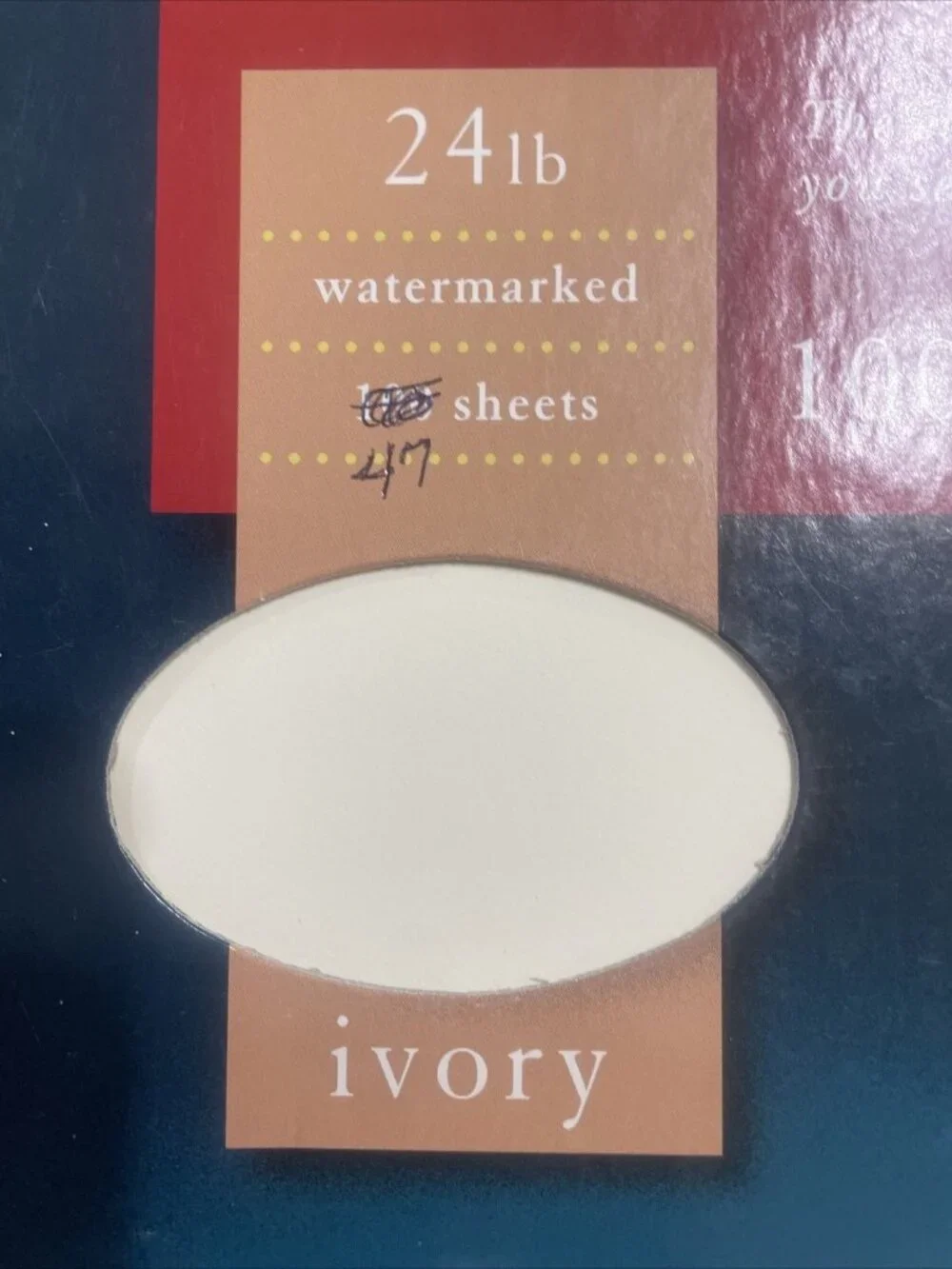 Southworth (47) Connoisseur Resume Paper Ivory Cotton 8.5x11 24lb Used Vintage